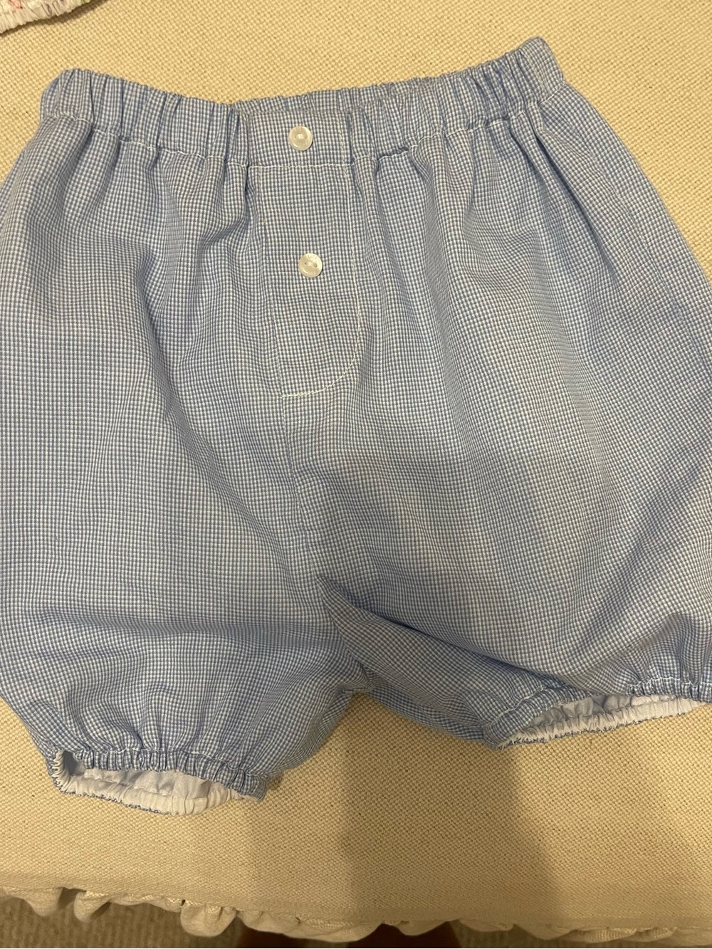 Light Blue Gingham Baby/Toddler Bloomer Shorts